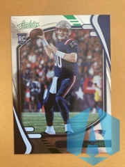 Mac Jones 2021 Absolute Green Foil Rookie Football Card Patriots RC #109